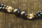 Polished Silver Hematite and Freshwater Pearl Triple Twisted Beaded Necklace - Sold Per Item - From China - Toprock Gemstones and Minerals 