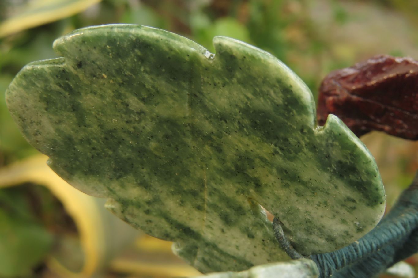 Polished Aventurine Hanging Bunch of Grapes with Green Fuchsite Leaves - sold per item - From Zimbabwe - Toprock Gemstones and Minerals 