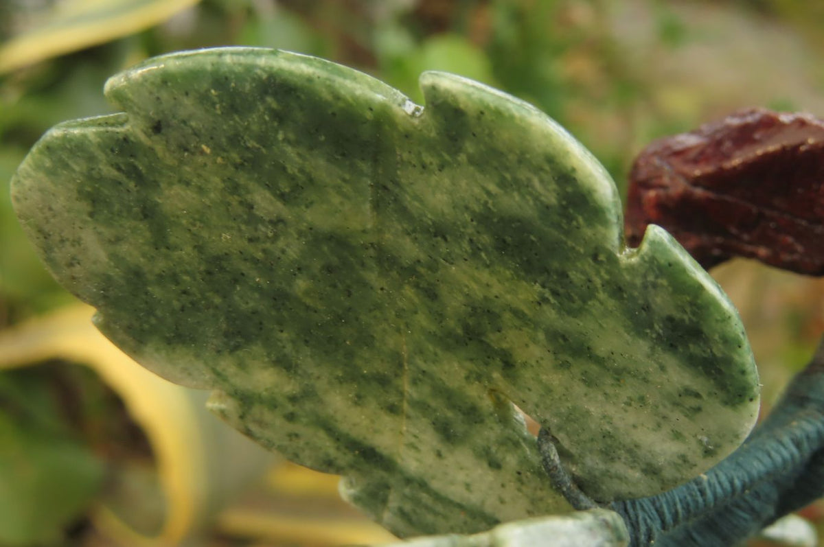 Polished Aventurine Hanging Bunch of Grapes with Green Fuchsite Leaves - sold per item - From Zimbabwe - Toprock Gemstones and Minerals 