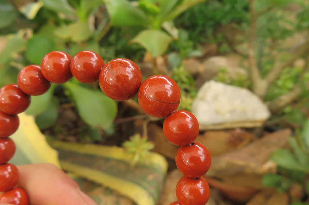 Polished Red Jasper Beaded Clip On Bracelet - Sold Per Item - From South Africa - Toprock Gemstones and Minerals 