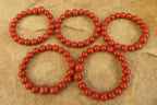 Polished Red Jasper Beaded Clip On Bracelet - Sold Per Item - From South Africa - Toprock Gemstones and Minerals 