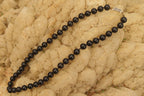 Polished Black Onyx Ball Shaped Beaded Necklace - Sold per Item - From Swaziland - Toprock Gemstones and Minerals 