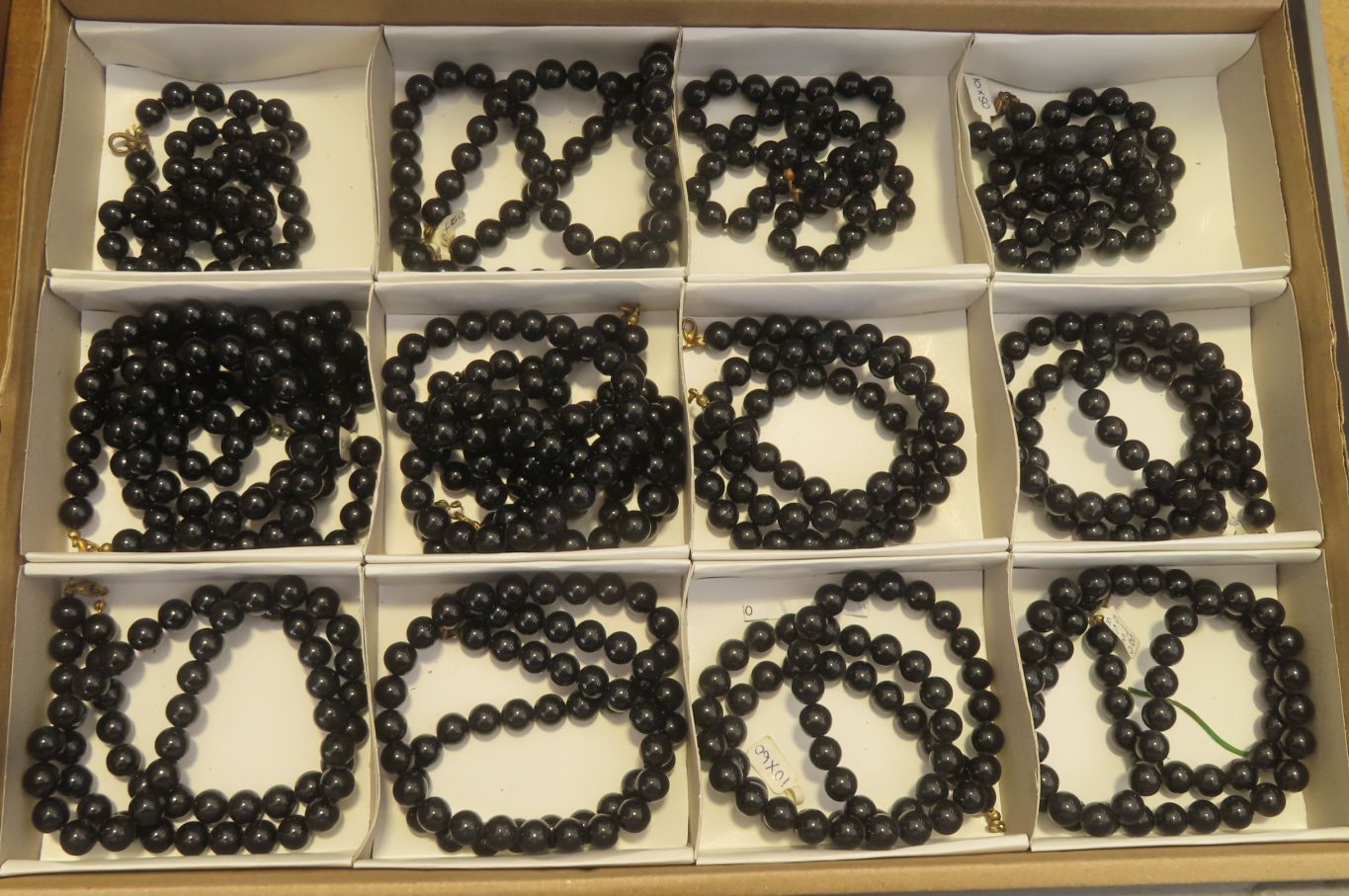 Polished Black Onyx Ball Shaped Beaded Necklace - Sold per Item - From Swaziland - Toprock Gemstones and Minerals 