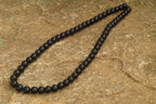 Polished Black Onyx Ball Shaped Beaded Necklace - Sold per Item - From Swaziland - Toprock Gemstones and Minerals 