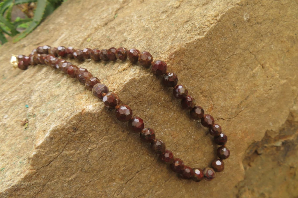 Polished Rainbow Jasper Faceted Bead Necklace - Sold Per Item - From Madagascar - Toprock Gemstones and Minerals 