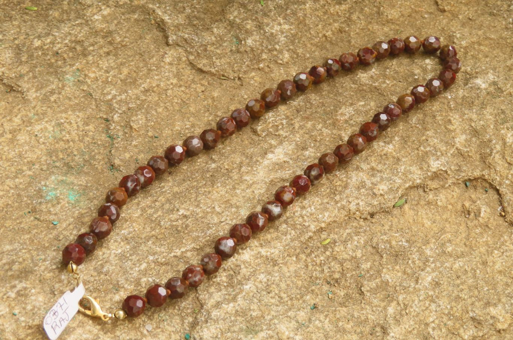 Polished Rainbow Jasper Faceted Bead Necklace - Sold Per Item - From Madagascar - Toprock Gemstones and Minerals 