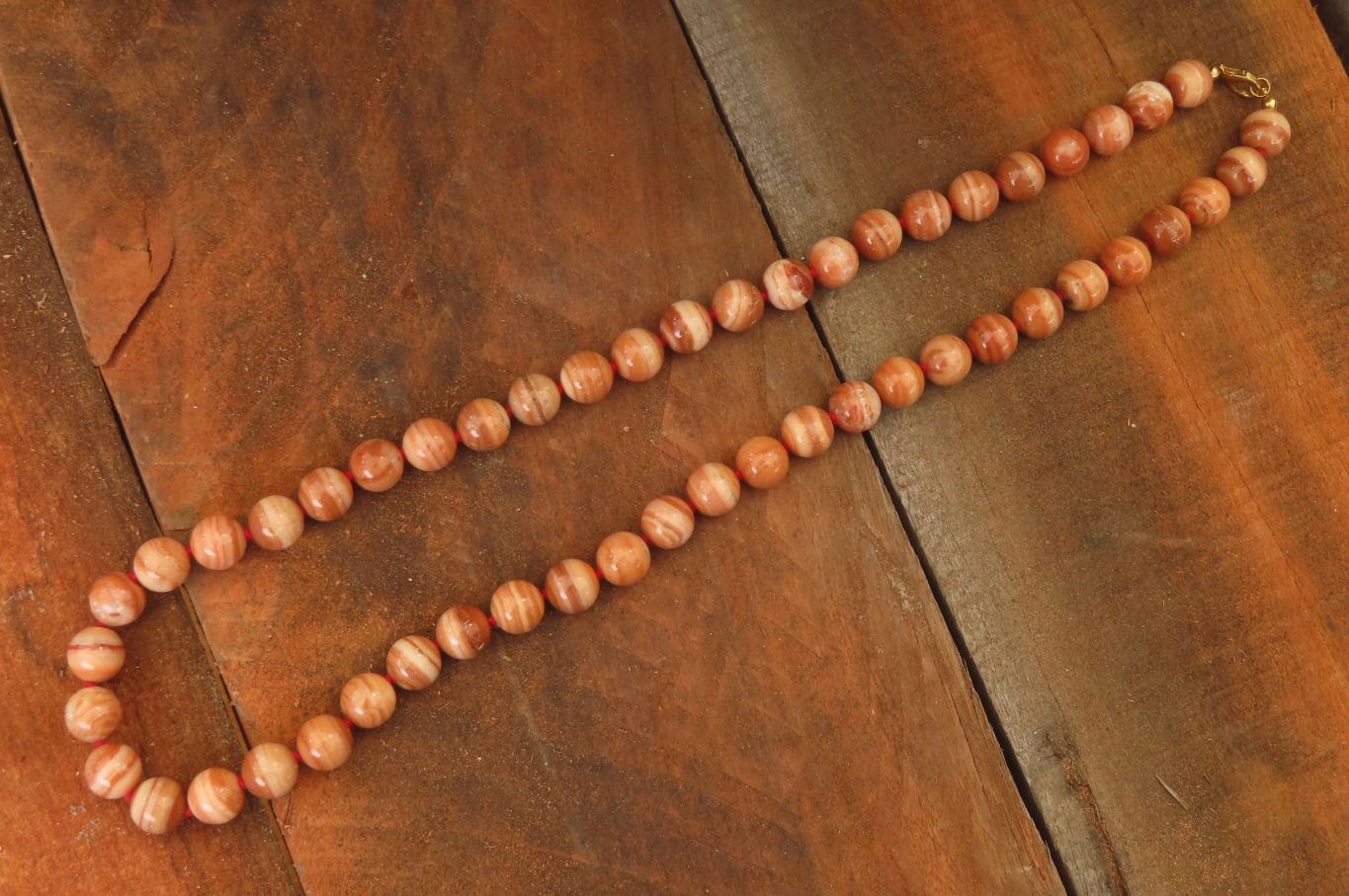 Polished Banded Red Jasper Ball Shaped Bead Necklace - Sold Per Item - From Namibia - Toprock Gemstones and Minerals 