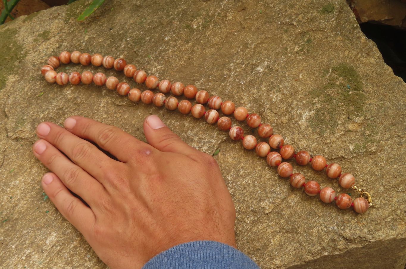 Polished Banded Red Jasper Ball Shaped Bead Necklace - Sold Per Item - From Namibia - Toprock Gemstones and Minerals 