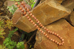 Polished Banded Red Jasper Ball Shaped Bead Necklace - Sold Per Item - From Namibia - Toprock Gemstones and Minerals 
