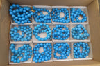 Polished Blue Turquenite Howlite Ball Shaped Bead Necklace - Sold Per Item - From Zimbabwe - Toprock Gemstones and Minerals 