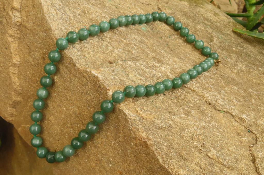 Polished Large Aventurine Ball Shaped Bead Necklace - Sold Per Item - From Zimbabwe - Toprock Gemstones and Minerals 
