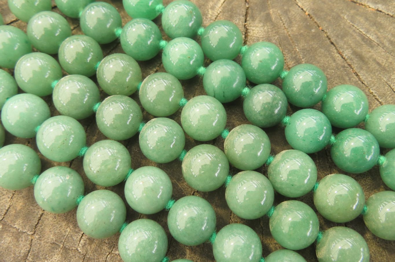 Polished Large Aventurine Ball Shaped Bead Necklace - Sold Per Item - From Zimbabwe - Toprock Gemstones and Minerals 
