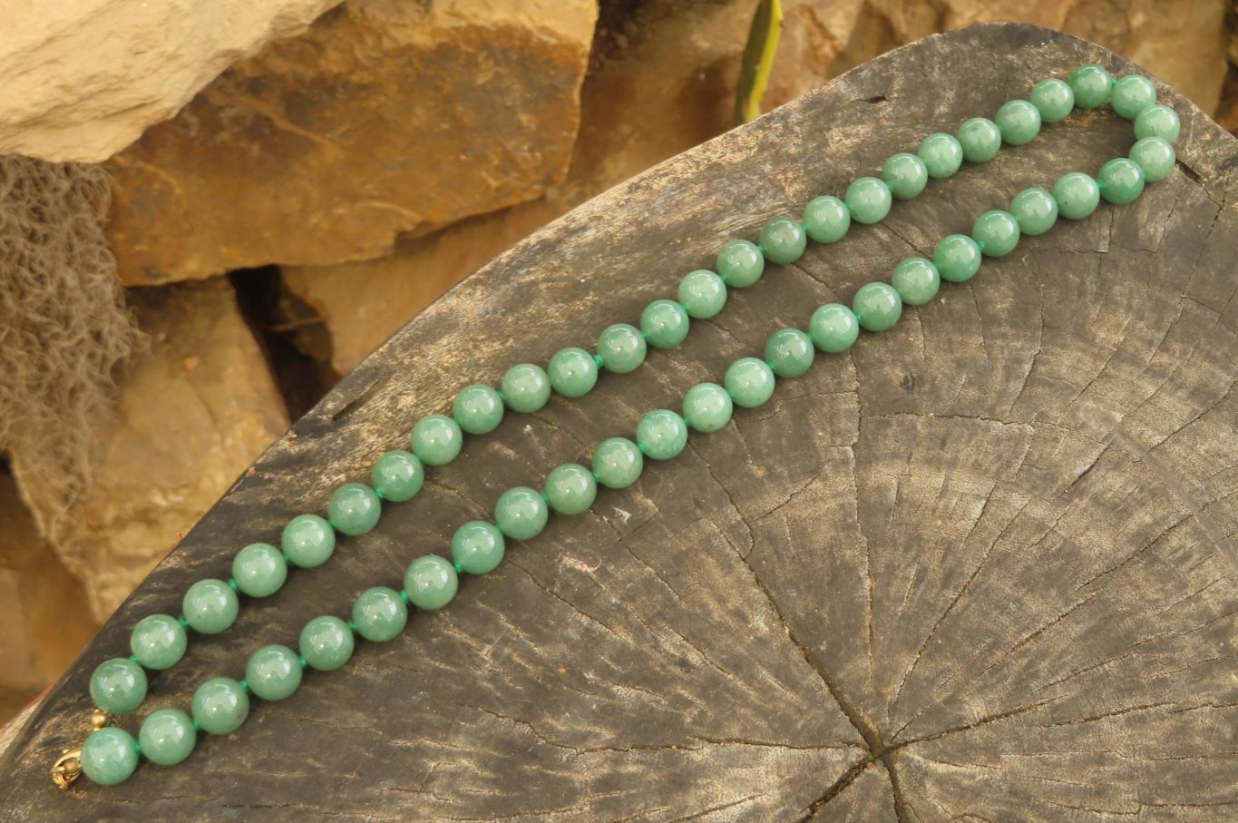 Polished Large Aventurine Ball Shaped Bead Necklace - Sold Per Item - From Zimbabwe - Toprock Gemstones and Minerals 