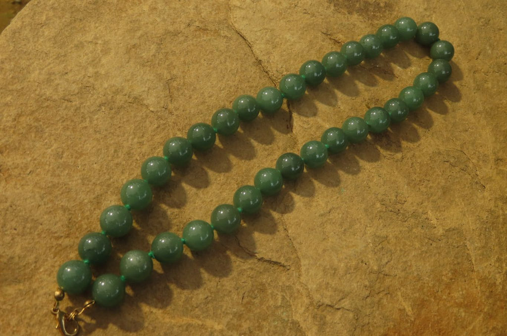 Polished Aventurine Ball Shaped Bead Necklace - Sold Per Item - From Zimbabwe - Toprock Gemstones and Minerals 
