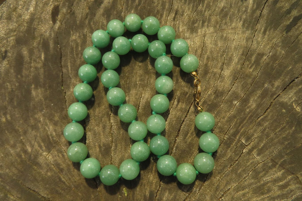 Polished Aventurine Ball Shaped Bead Necklace - Sold Per Item - From Zimbabwe - Toprock Gemstones and Minerals 