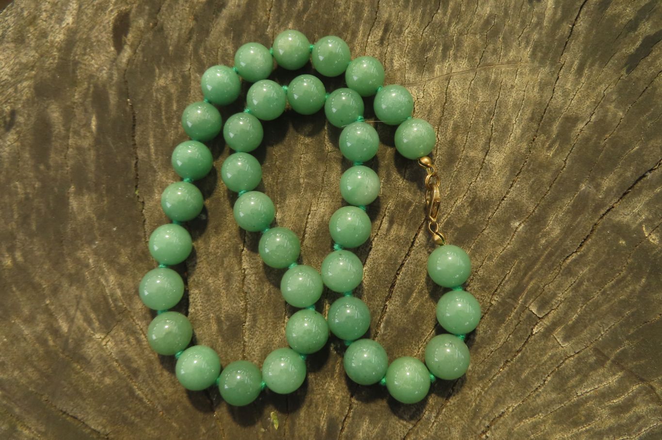 Polished Aventurine Ball Shaped Bead Necklace - Sold Per Item - From Zimbabwe - Toprock Gemstones and Minerals 
