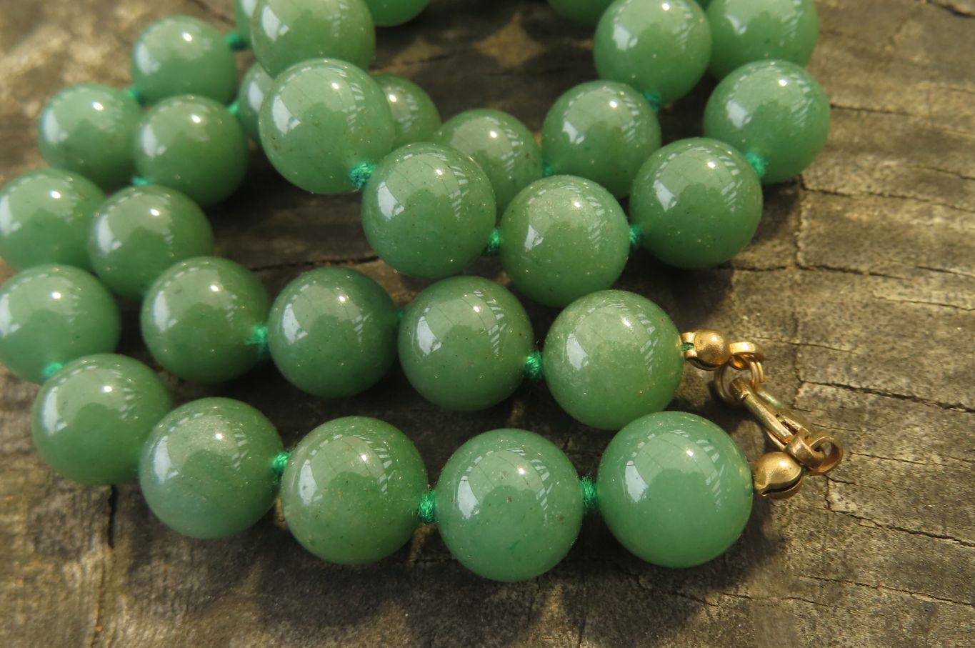 Polished Aventurine Ball Shaped Bead Necklace - Sold Per Item - From Zimbabwe - Toprock Gemstones and Minerals 