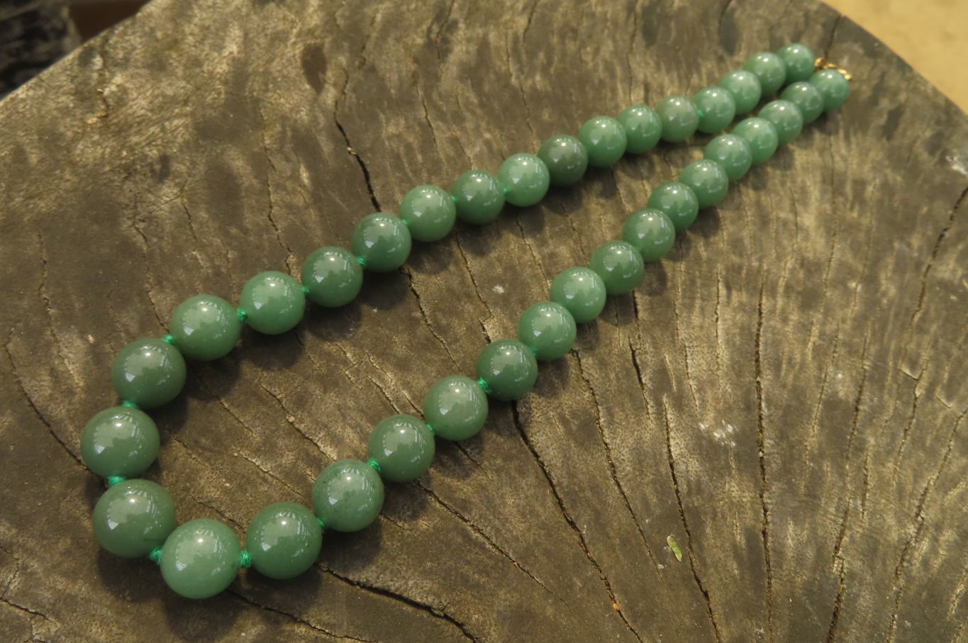 Polished Aventurine Ball Shaped Bead Necklace - Sold Per Item - From Zimbabwe - Toprock Gemstones and Minerals 