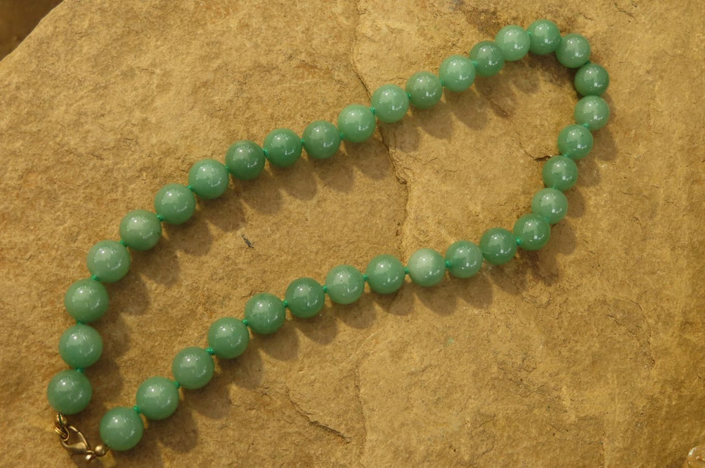 Polished Aventurine Ball Shaped Bead Necklace - Sold Per Item - From Zimbabwe - Toprock Gemstones and Minerals 