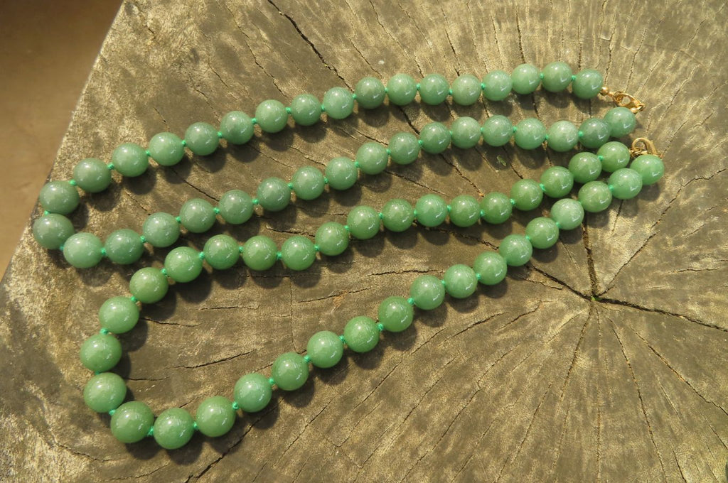 Polished Aventurine Ball Shaped Bead Necklace - Sold Per Item - From Zimbabwe - Toprock Gemstones and Minerals 