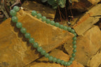 Polished Aventurine Ball Shaped Bead Necklace - Sold Per Item - From Zimbabwe - Toprock Gemstones and Minerals 