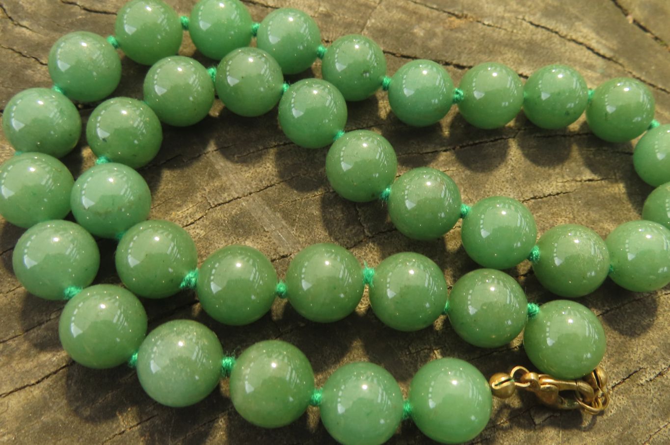 Polished Aventurine Ball Shaped Bead Necklace - Sold Per Item - From Zimbabwe - Toprock Gemstones and Minerals 