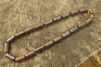 Polished Banded Tiger Iron Jasper Cylinder Shaped Bead Necklace  - Sold Per Item - From Australia - Toprock Gemstones and Minerals 