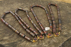 Polished Banded Tiger Iron Jasper Cylinder Shaped Bead Necklace  - Sold Per Item - From Australia - Toprock Gemstones and Minerals 