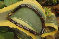 Polished Banded Tiger Iron Jasper Cylinder Shaped Bead Necklace  - Sold Per Item - From Australia - Toprock Gemstones and Minerals 