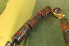 Polished Banded Tiger Iron Jasper Cylinder Shaped Bead Necklace  - Sold Per Item - From Australia - Toprock Gemstones and Minerals 