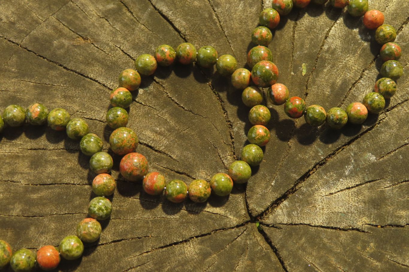 Polished Unakite Clip On Beaded Bracelet - Sold Per Item - From South Africa - Toprock Gemstones and Minerals 