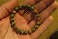 Polished Unakite Clip On Beaded Bracelet - Sold Per Item - From South Africa - Toprock Gemstones and Minerals 