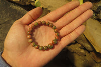 Polished Unakite Clip On Beaded Bracelet - Sold Per Item - From South Africa - Toprock Gemstones and Minerals 