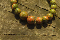 Polished Unakite Clip On Beaded Bracelet - Sold Per Item - From South Africa - Toprock Gemstones and Minerals 
