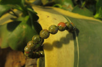 Polished Unakite Clip On Beaded Bracelet - Sold Per Item - From South Africa - Toprock Gemstones and Minerals 