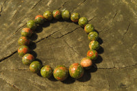 Polished Unakite Clip On Beaded Bracelet - Sold Per Item - From South Africa - Toprock Gemstones and Minerals 