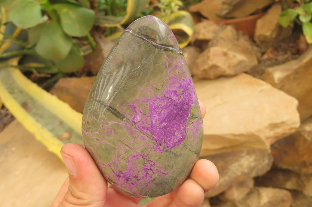 Polished Stichtite Standing Free Forms x 6 From Barberton, South Africa - Toprock Gemstones and Minerals 