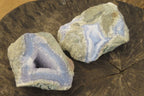 Natural Blue Lace Agate Geode Specimens x 3 From Nsanje, Malawi - Toprock Gemstones and Minerals 