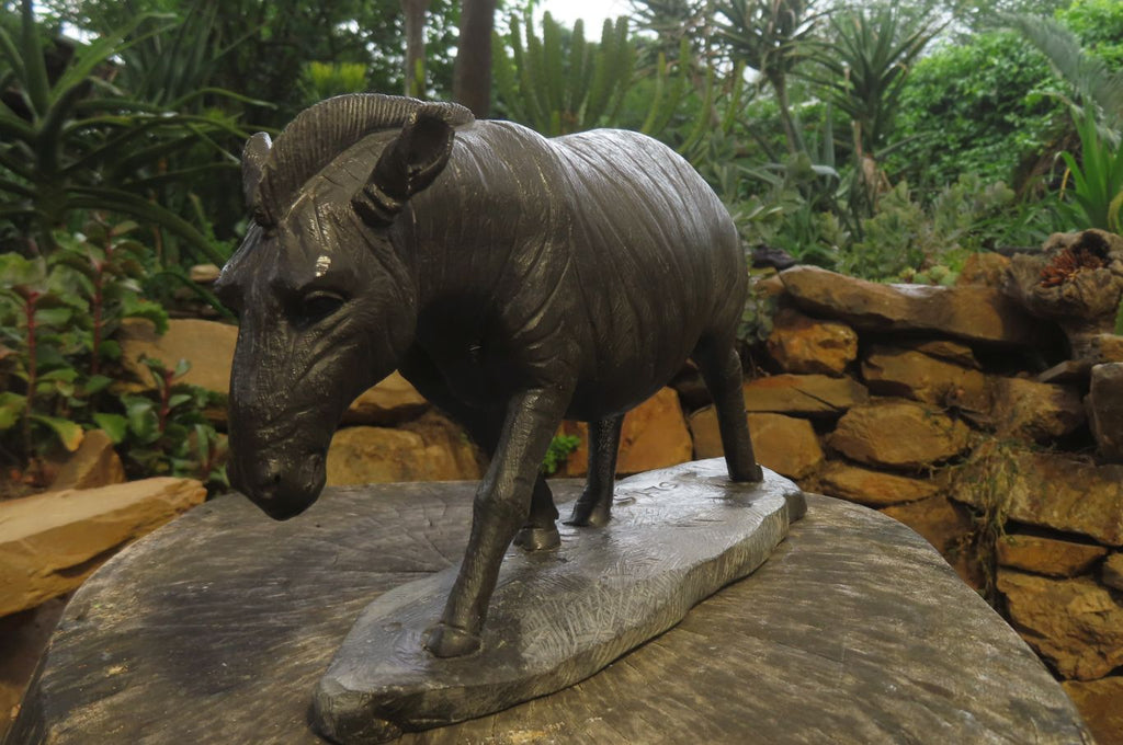 Hand Made Wonder Stone Zebra Carving x 1 From Zimbabwe - Toprock Gemstones and Minerals 