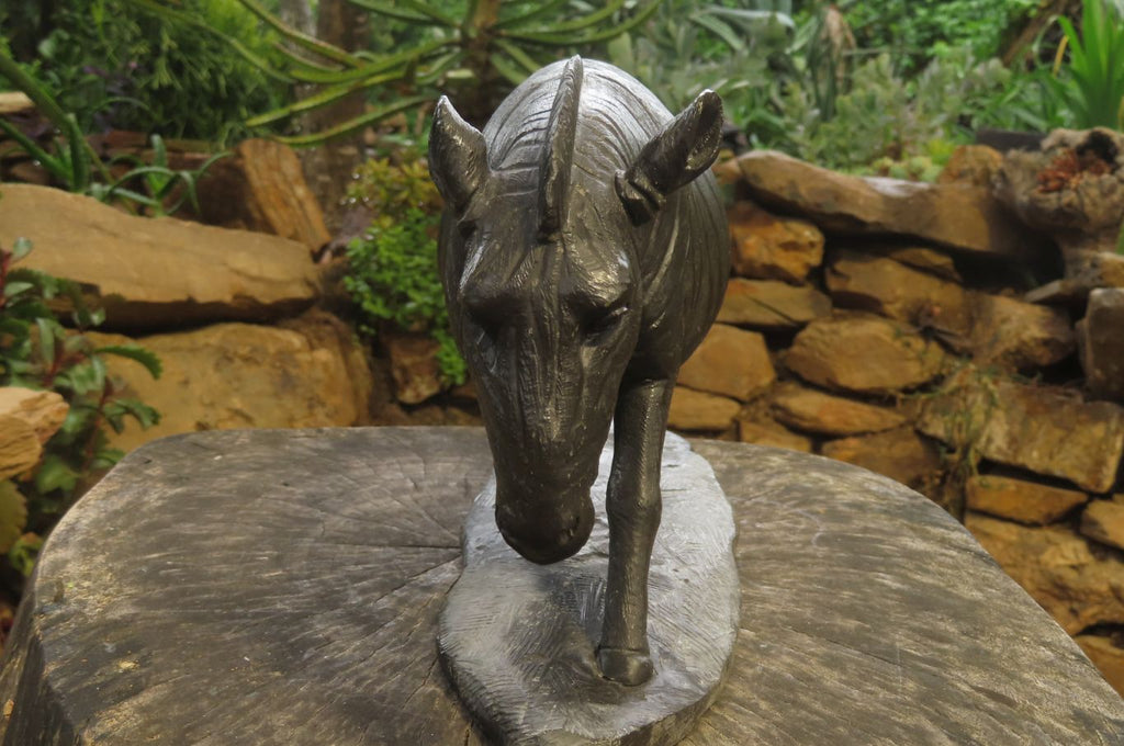 Hand Made Wonder Stone Zebra Carving x 1 From Zimbabwe - Toprock Gemstones and Minerals 