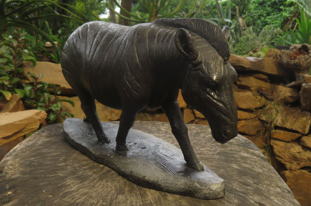 Hand Made Wonder Stone Zebra Carving x 1 From Zimbabwe - Toprock Gemstones and Minerals 