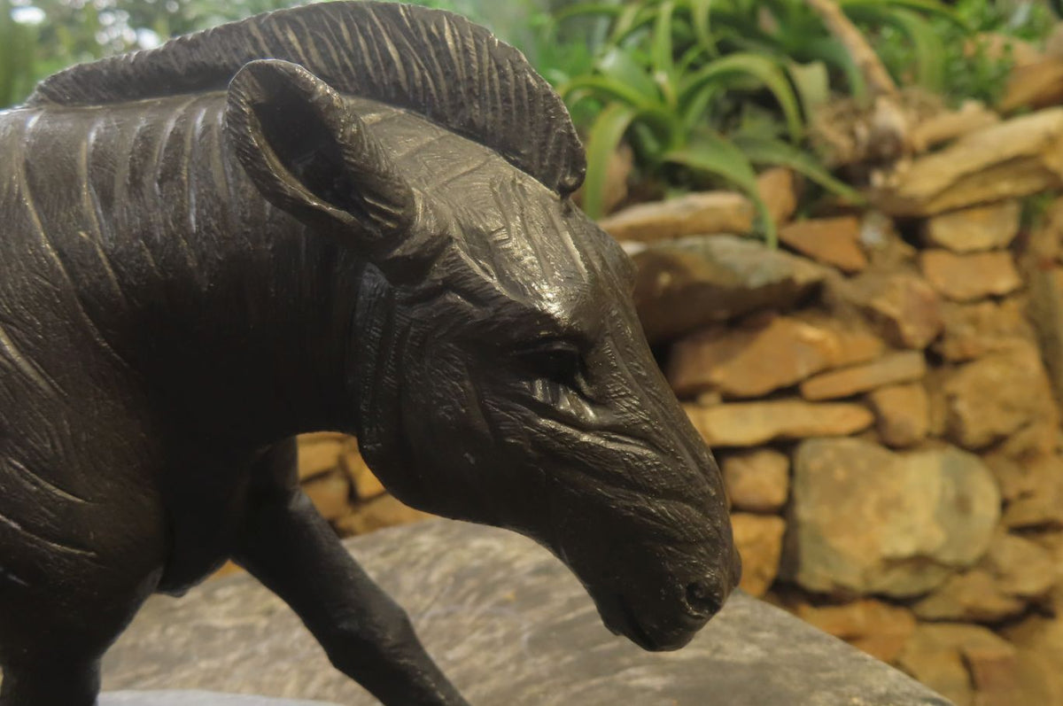 Hand Made Wonder Stone Zebra Carving x 1 From Zimbabwe - Toprock Gemstones and Minerals 