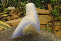 Polished Blue Lace Agate Standing Free Form x 1 From Nsanje, Malawi - Toprock Gemstones and Minerals 