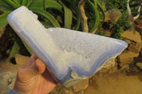 Polished Blue Lace Agate Standing Free Form x 1 From Nsanje, Malawi - Toprock Gemstones and Minerals 