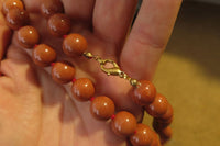 Polished Brown Jasper Ball Shaped Bead Necklace - Sold Per Item - From Madagascar - Toprock Gemstones and Minerals 