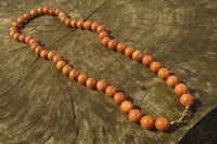 Polished Brown Jasper Ball Shaped Bead Necklace - Sold Per Item - From Madagascar - Toprock Gemstones and Minerals 