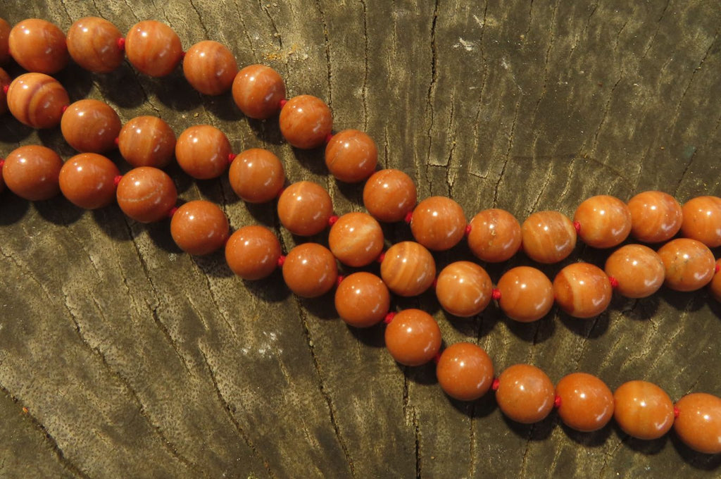 Polished Brown Jasper Ball Shaped Bead Necklace - Sold Per Item - From Madagascar - Toprock Gemstones and Minerals 