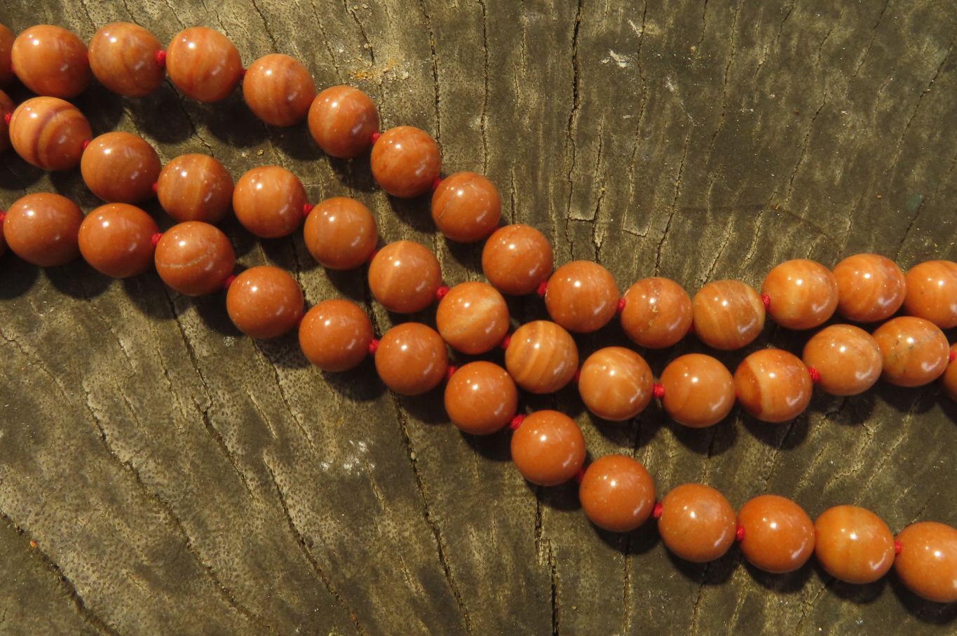 Polished Brown Jasper Ball Shaped Bead Necklace - Sold Per Item - From Madagascar - Toprock Gemstones and Minerals 
