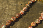 Polished Snakeskin Rhyolite Jasper Faceted Bead Necklace - Sold per Item - From Australia - Toprock Gemstones and Minerals 