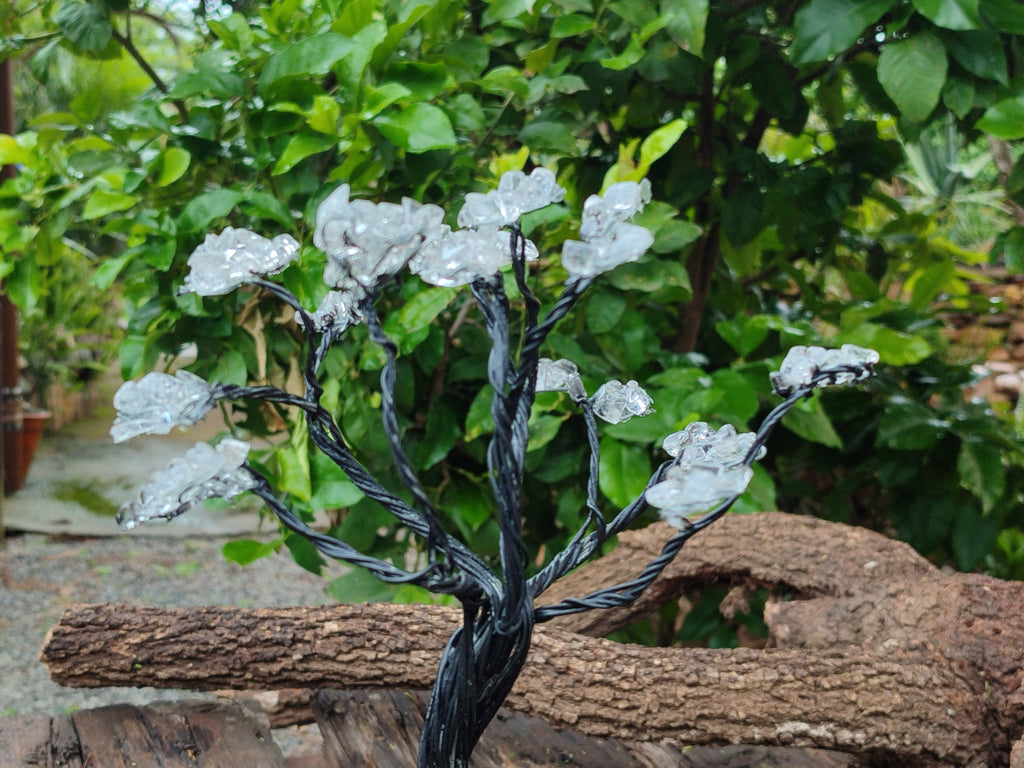 Hand Made Clear Quartz Copper Wire Wrap Tree On Cobbed Nguni Jasper x 1 From South Africa - Toprock Gemstones and Minerals 